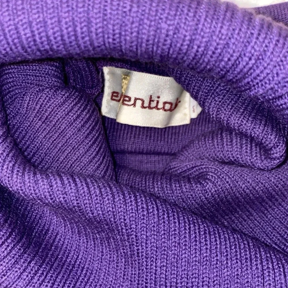 Purple vintage wool turtleneck sweater